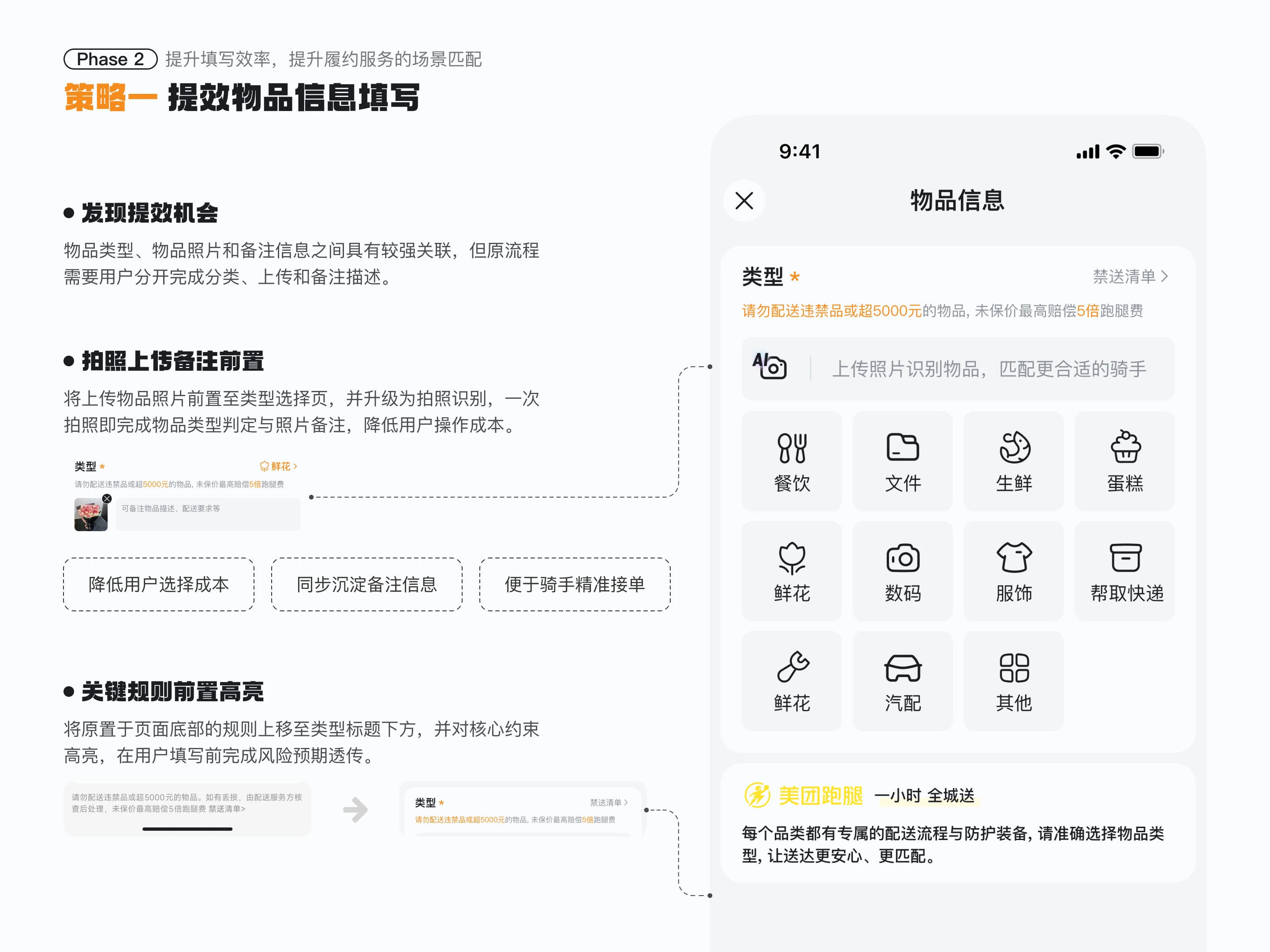 美团跑腿体验优化：策略一 提效物品信息填写